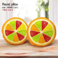 YBZ029-柠檬 水果细毛绒圆形抱枕