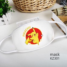 KZ301-宠物小精灵宝可梦 皮卡丘 动漫彩印太空棉口罩