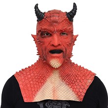 游戏暗黑破坏神恶魔 谎言之王Belial面具 红色 乳胶头套