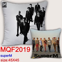Super M 双面方抱枕45X45CM MQF2019