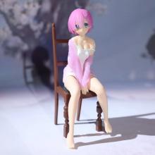 从零开始 坐姿椅子蕾姆少女粉色 手办